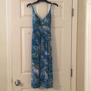 Blue patterned dress